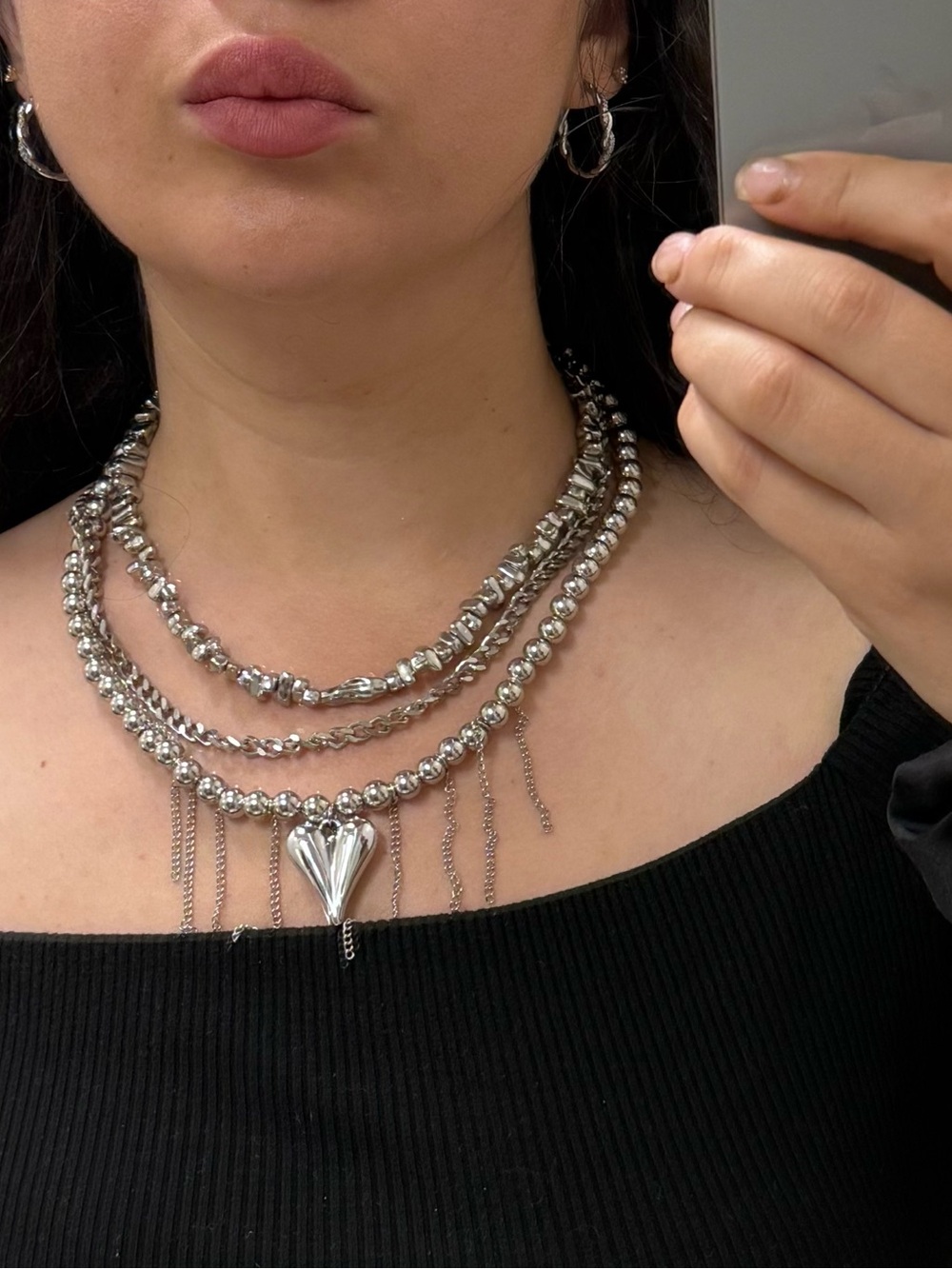 Luxury Chain Fringe Statement Necklace - Picture 3 of 4